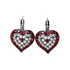 Mariana Heart Leverback Earrings in True Romance