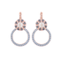 Mariana Cluster Circle Leverback Earrings in Earl Grey