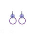 Mariana Cluster Circle Leverback Earrings in Wildberry