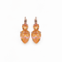 Mariana Double Round and Pear Leverback Earrings in Sun Kissed Peach
