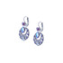 Mariana Round Shell Marquise Leverback Earrings in Wildberry