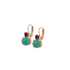 Mariana Lovable Double Stone Leverback Earrings Happiness Turquoise
