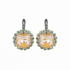 Mariana Cushion Cut Cluster Leverback Earrings in Monarch