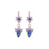 Mariana Ornate Marquise and Flower Dangle Earrings in Wildberry