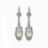 Mariana Open Oval Leverback Earrings with Center Dangle Briolette in Travelara