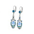 Mariana Open Oval Leverback Earrings with Dangle Briolette in Serenity