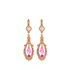 Mariana Open Oval Leverback Earrings with Dangle Briolette in Love