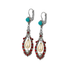 Mariana Open Oval Leverback Earrings with Dangle Briolette in Happiness