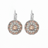 Mariana Pave Leverback Earrings in Meadow Brown