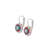 Mariana Round Pave Leverback Earrings in Happiness