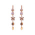 Mariana Triple Stone Butterfly Leverback Earrings in Chai