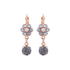 Mariana Flower Dangle Leverback Earrings Earl Grey