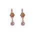 Mariana Flower Dangle Leverback Earrings Chai