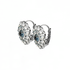 Mariana Blossom Leverback Earrings in Blue Morpho Rhodium