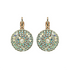 Mariana Large Pave Bridal Leverback Earrings in White Shell and Pearl