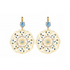 Mariana Filigree Leverback Earrings in Blue Morpho