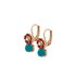 Mariana Cosmos Round Dangle Leverback Earrings in Happiness Turquoise
