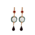 Mariana Round Halo Dangle Leverback Earrings in Happiness