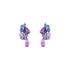 Mariana Multi Stone Cluster Leverback Earrings in Wildberry