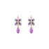 Mariana Wallflower Leverback Earrings in Wildberry