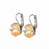 Mariana Cushion Cut Leverback Earrings in Sun Kissed Peach