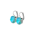 Mariana Cushion Cut Leverback Earrings in Sun Kissed Aqua