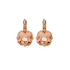 Mariana Cushion Cut Leverback Earrings in Peach