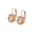 Mariana Cushion Cut Leverback Earrings in Peach