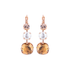 Mariana Trio Round and Cushion Cut Leverback Earrings in Earl Grey