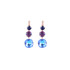 Mariana Trio Round and Cushion Cut Leverback Earrings in Wildberry