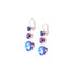 Mariana Trio Round and Cushion Cut Leverback Earrings in Wildberry