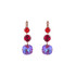 Mariana Trio Round and Cushion Cut Leverback Earrings in Hibiscus