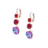Mariana Trio Round and Cushion Cut Leverback Earrings in Hibiscus