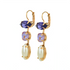 Mariana Double Marquise Dangle Leverback Earrings in Romance