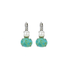 Mariana Two Stone Round and Oval Leverback Earrings in Happiness Turquoise