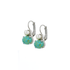 Mariana Two Stone Round and Oval Leverback Earrings in Happiness Turquoise