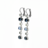 Mariana Alternating Oval and Round Leverback Earrings in Night Sky