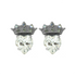 Mariana Princess Heart Post Earrings in Clear