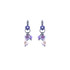 Mariana Petite Flower Dangle Leverback Earrings in Wildberry