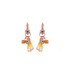 Mariana Petite Flower Dangle Leverback Earrings in Chai