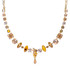 Mariana Wallflower Marquise and Round Necklace in Chai