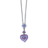 Mariana Heart and Petite Flower Pendant in Wildberry