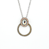 Mariana Open Circle Pendant with Oval Embellishment in Peace