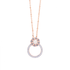 Mariana Open Circle Pendant with Cluster Element in Earl Grey