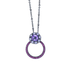 Mariana Open Circle Pendant with Cluster Element in Wildberry