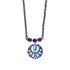Mariana Round Shell Marquise Pendant in Wildberry