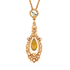 Mariana Open Oval Pendant with Dangle Briolette in Peace