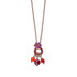 Mariana Petite Flower Circle Dangle Pendant in Hibiscus