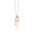 Mariana Petite Flower Circle Dangle Pendant in Earl Grey