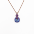 Mariana Lovable Double Stone Cushion Cut Pendant in Sun Kissed Plum